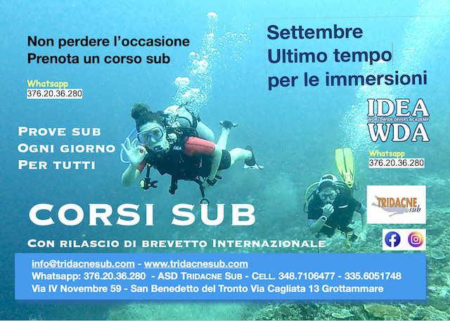poster corsi sub a San Benedetto del Tronto